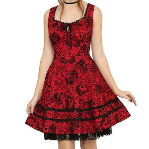 HOT TOPIC  red and black skull dress